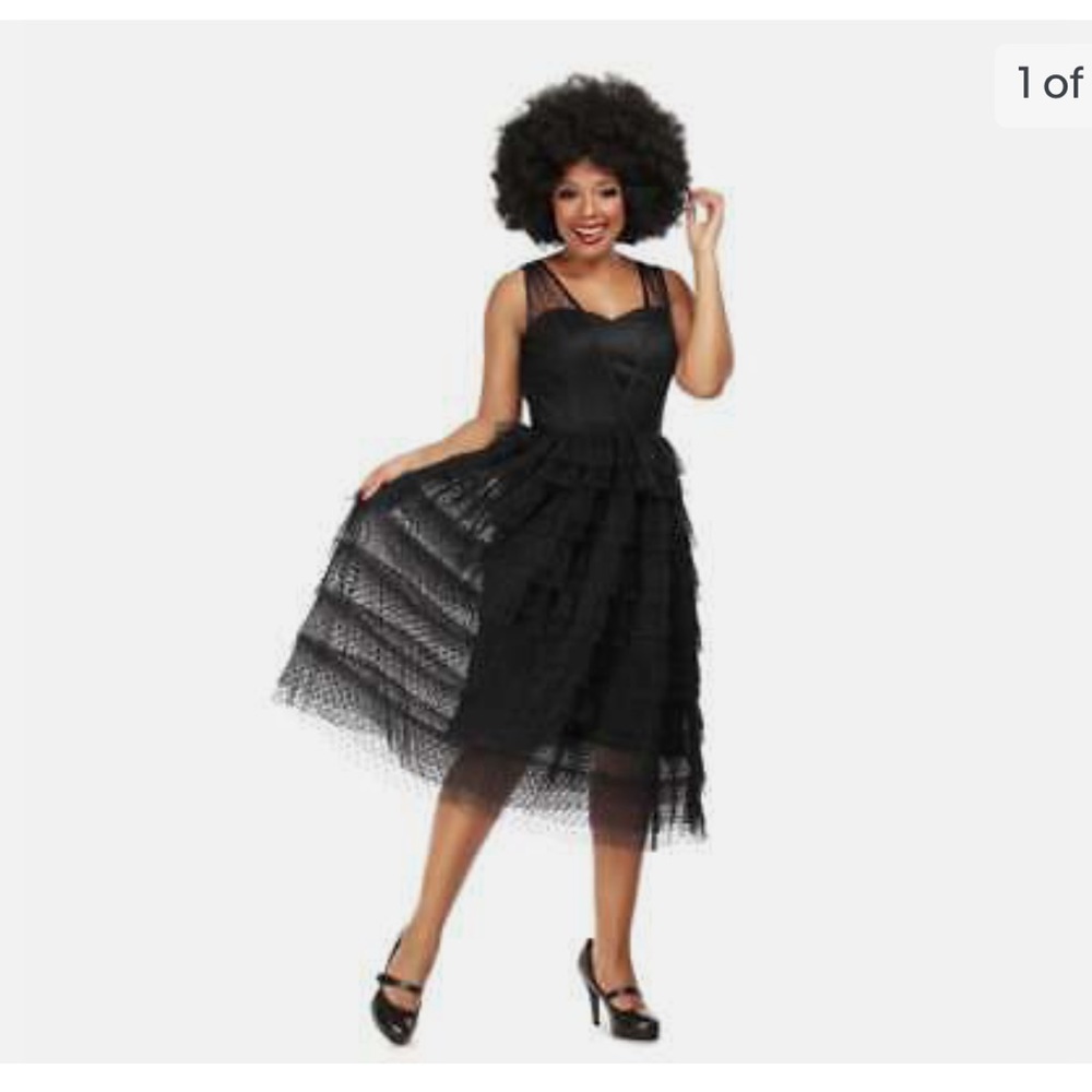 Collectif Polka Dot Mesh Swing Dress